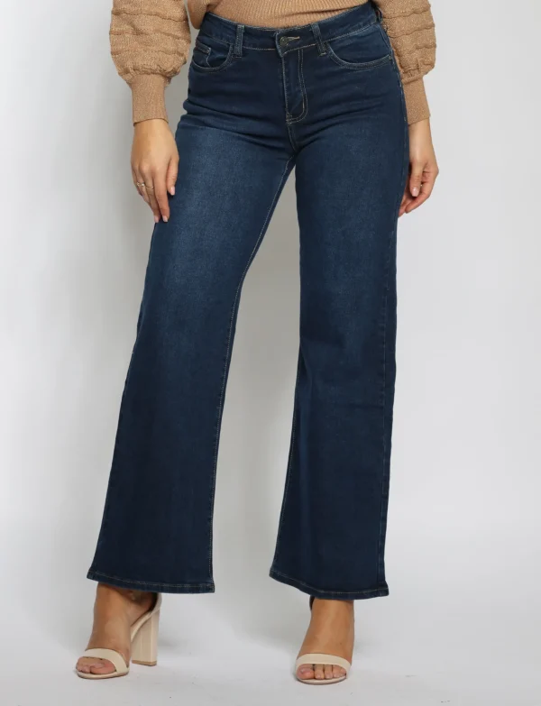 Ana & Lucy | Wide leg jeans ALH1679 Donkerblauw