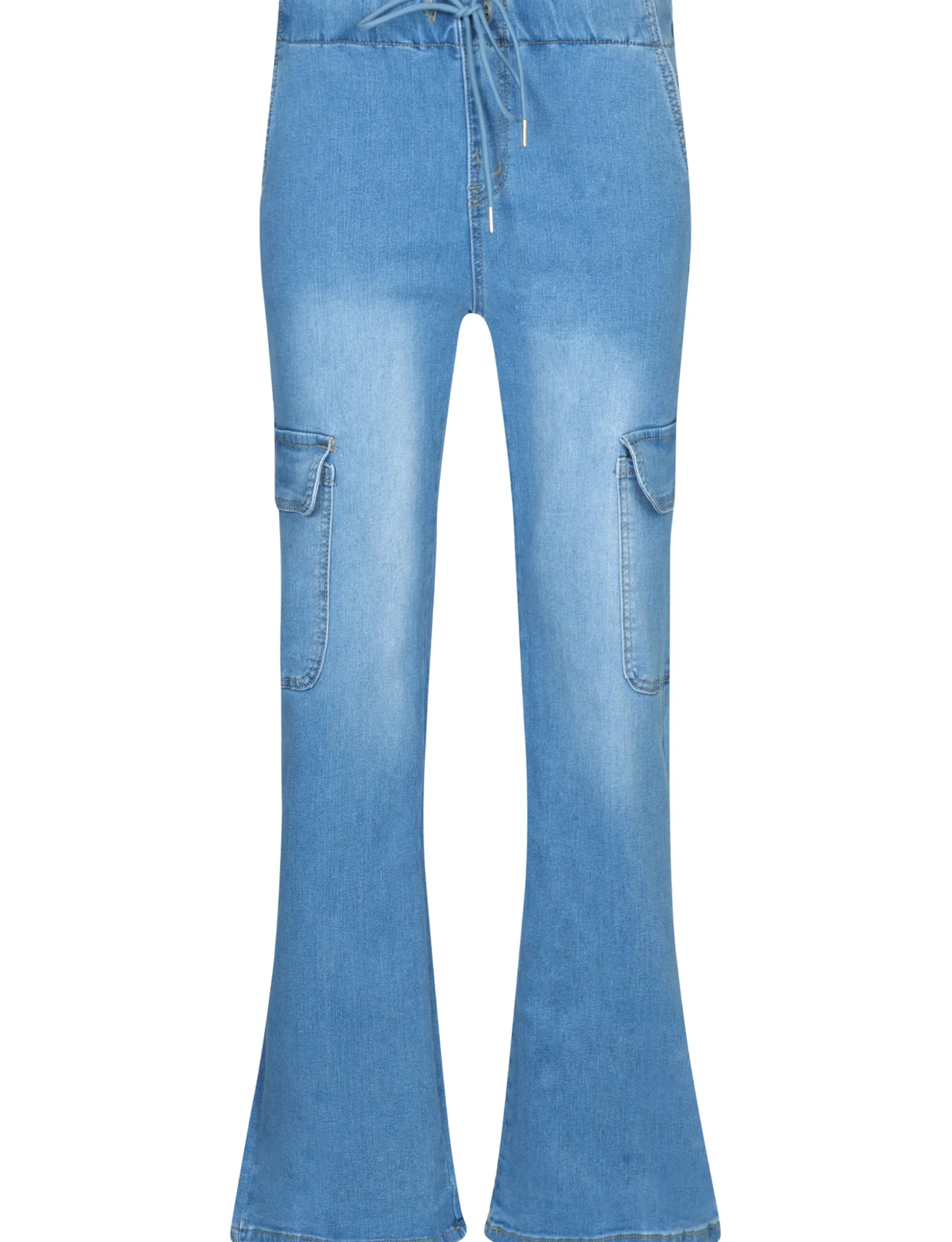 analucy__cargo_jeans_elas_4.webp ANALUCY | Cargo jeans, elastische band Blauw