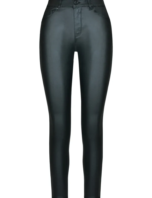 ANALUCY | Leatherlook broek H6826 Zwart
