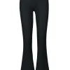 ANALUCY | Leatherlook flared broek H6955-A Zwart