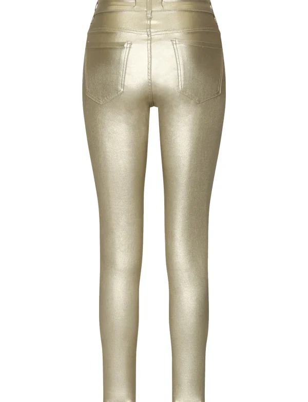 ANALUCY | Leatherlook skinny broek H6986-1 Goud