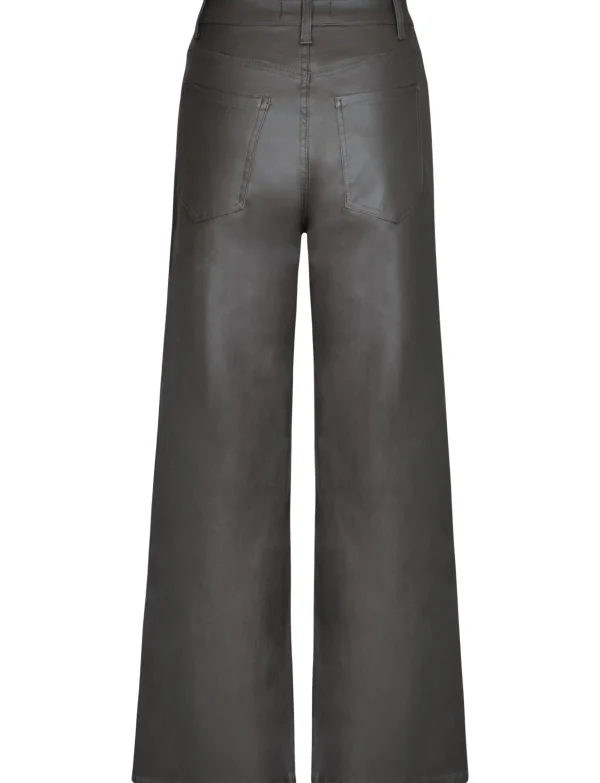 ANALUCY | Leatherlook Wide leg broek H6990 Donkerbruin