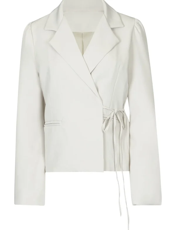 Blazer met strik Beige