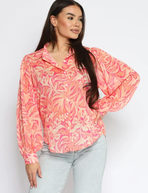Blouse Lin Oranje