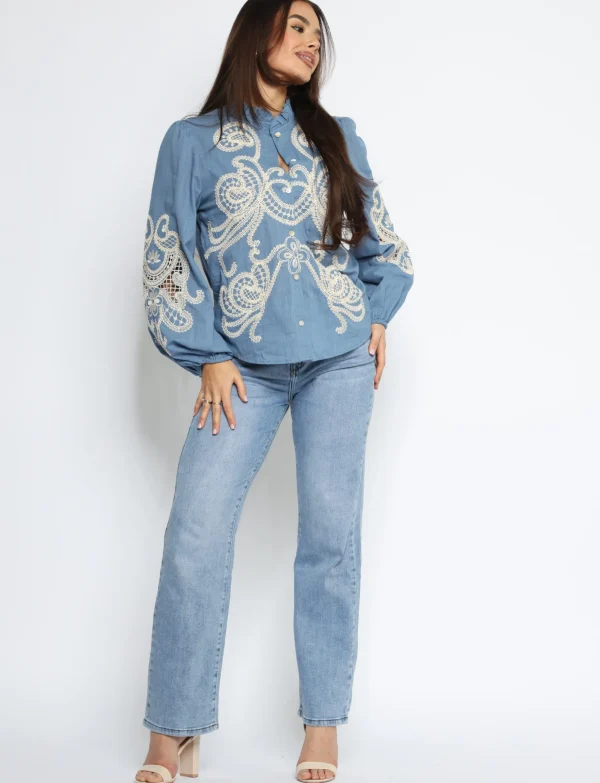 Blouse Molly Blauw