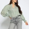 Blouse Navy Groen