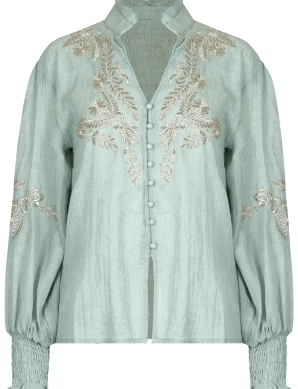Blouse Navy Groen
