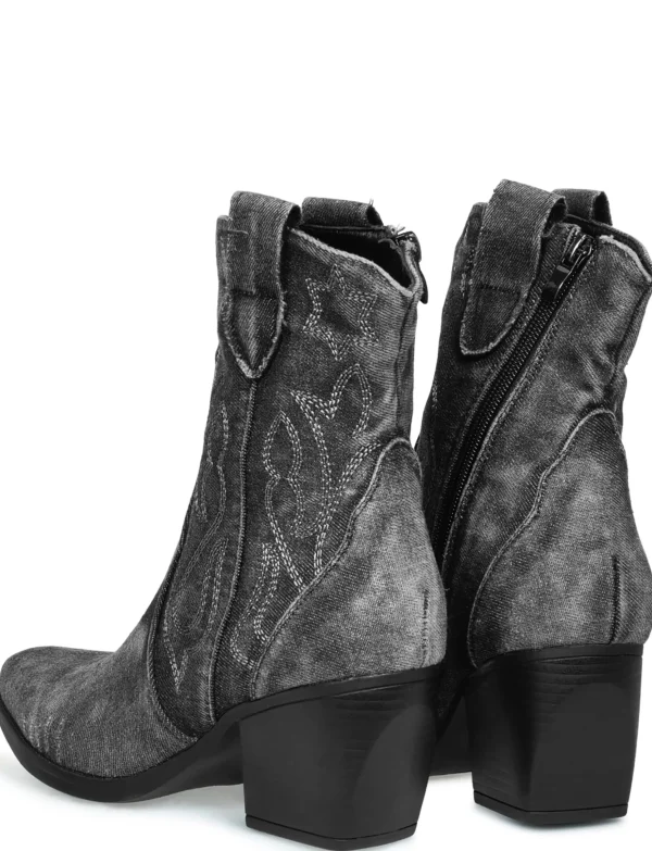 Cowboy boot Jeans Bella Zwart
