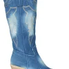 Cowboy boot Jeans Immy Donkerblauw