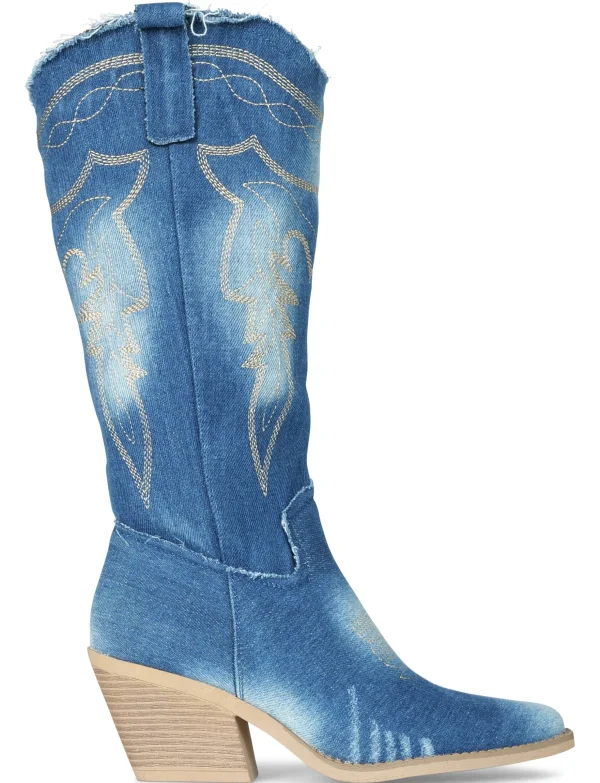 Cowboy boot Jeans Immy Donkerblauw