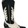 Cowboy Boot Niene Zwart/ Beige