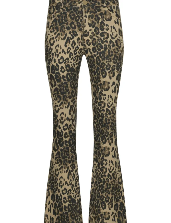 Flared broek Kiki Panter Bruin
