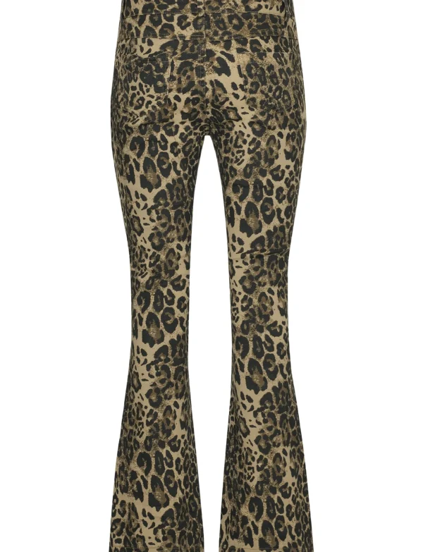 Flared broek Kiki Panter Bruin