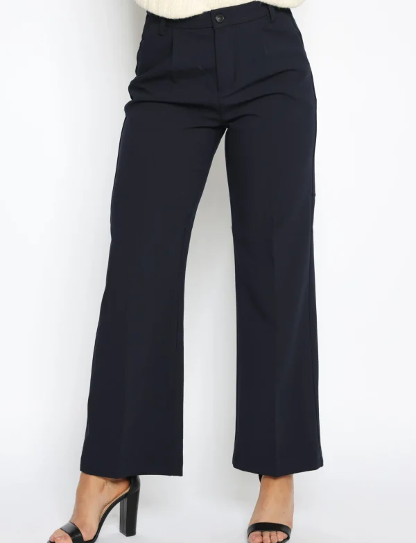 Folyrose | Straight leg, pantalon F8003S Donkerblauw