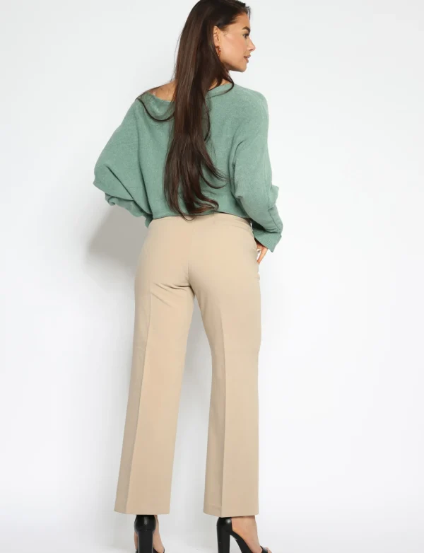 Folyrose | Straight leg, pantalon F8003S Zand