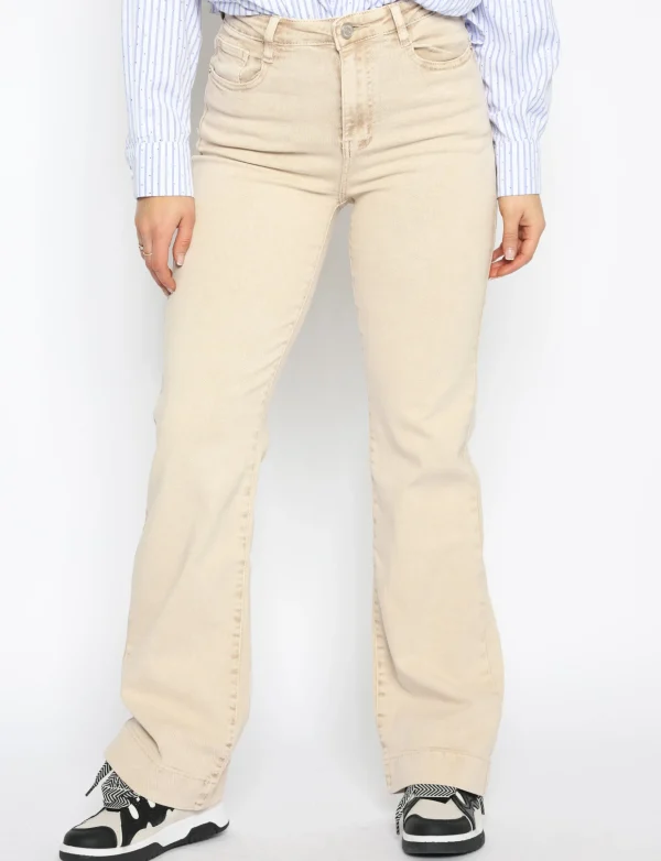 Folyrose | Wide leg jeans YY6511 Beige