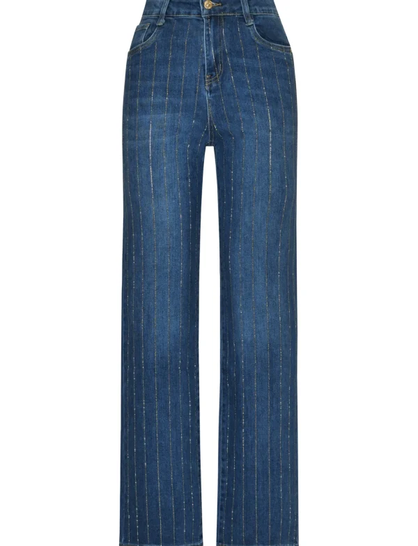 Folyrose | Wide leg jeans 10306 Donkerblauw