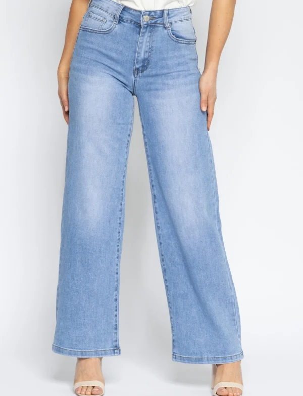 Folyrose | Wide leg jeans Mina Blauw