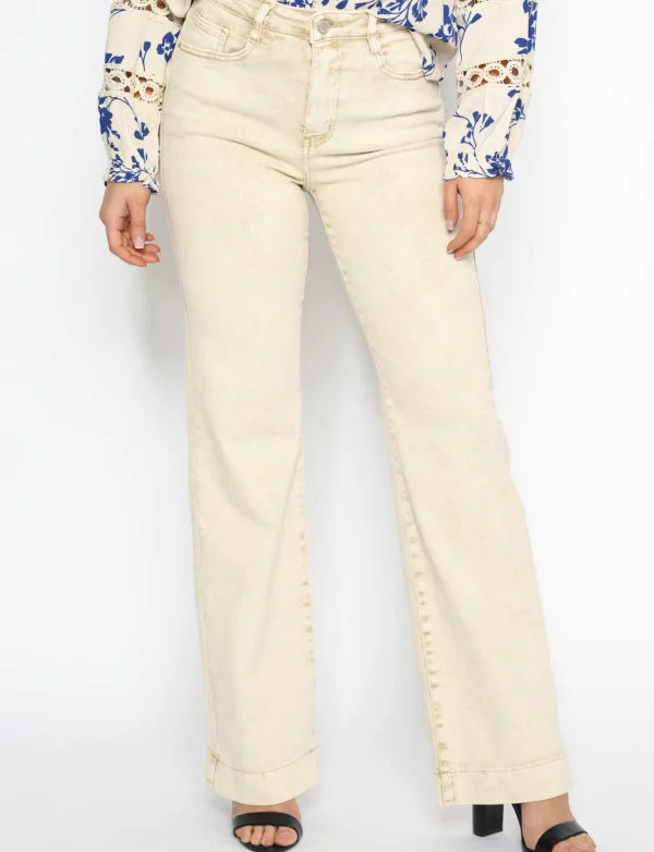 Folyrose | Wide leg jeans YY6511 Zand
