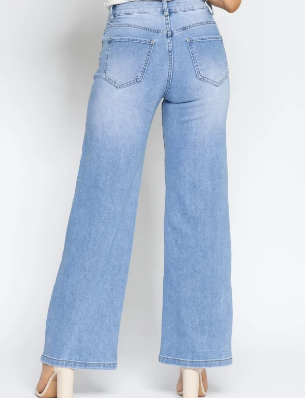 Folyrose | Wide leg jeans Mina Blauw