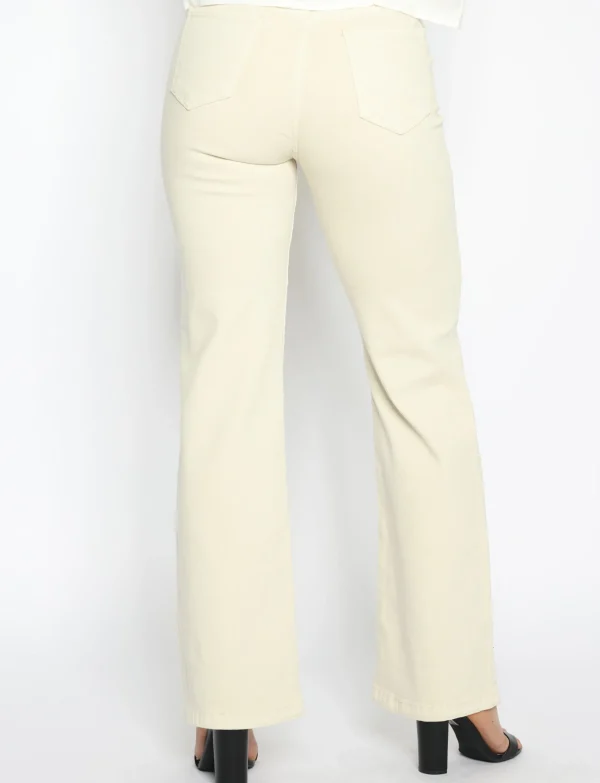 Folyrose | Wide leg jeans Y6567 Beige