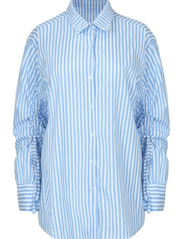 Gestreepte blouse Jasmijn Lichtblauw
