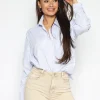 Gestreepte blouse Lux Wit/ Blauw