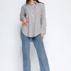 Gestreepte blouse Lyna Bruin