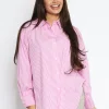 Gestreepte blouse Lyna Roze