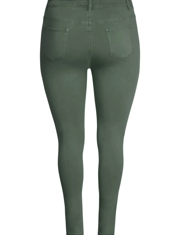 Goodies | Skinny jeans Q628 Donkergroen