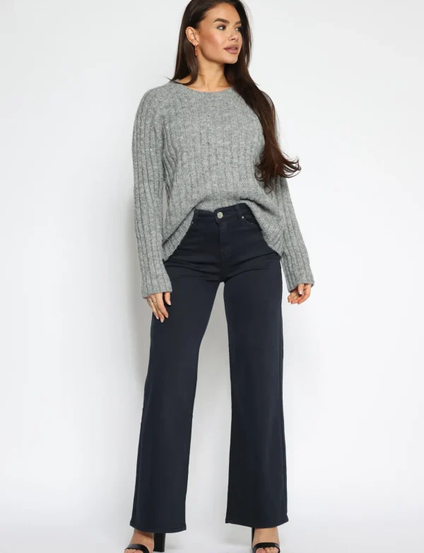Goodies | Wide leg jeans DJ2497-98 Donkerblauw