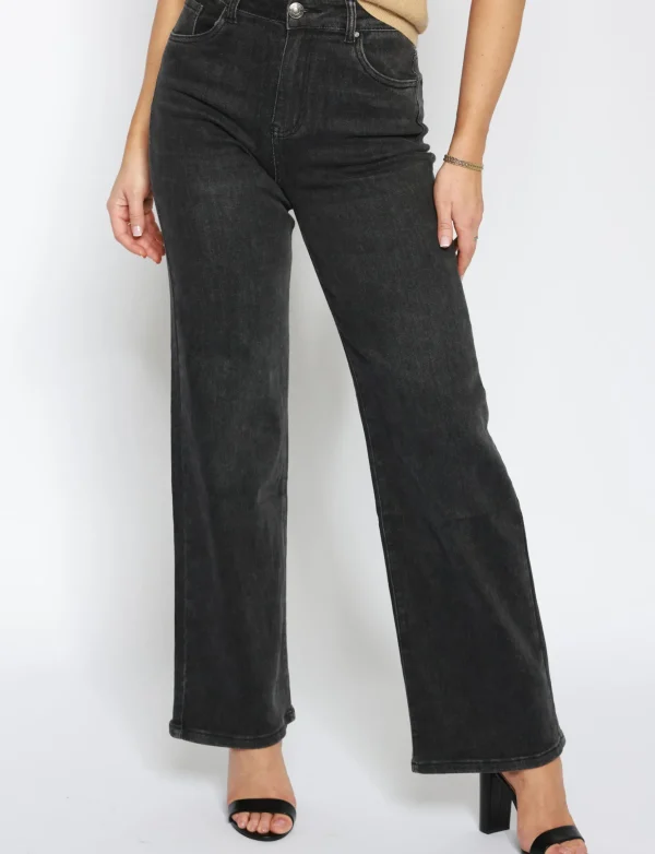Goodies | Wide leg jeans DJ2524-2525 Donkergrijs