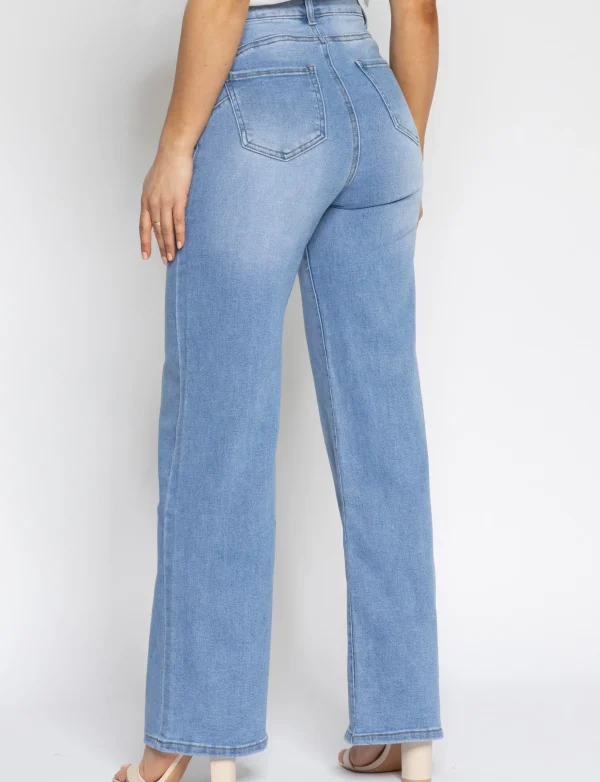 Goodies | Wide leg jeans Sara Blauw