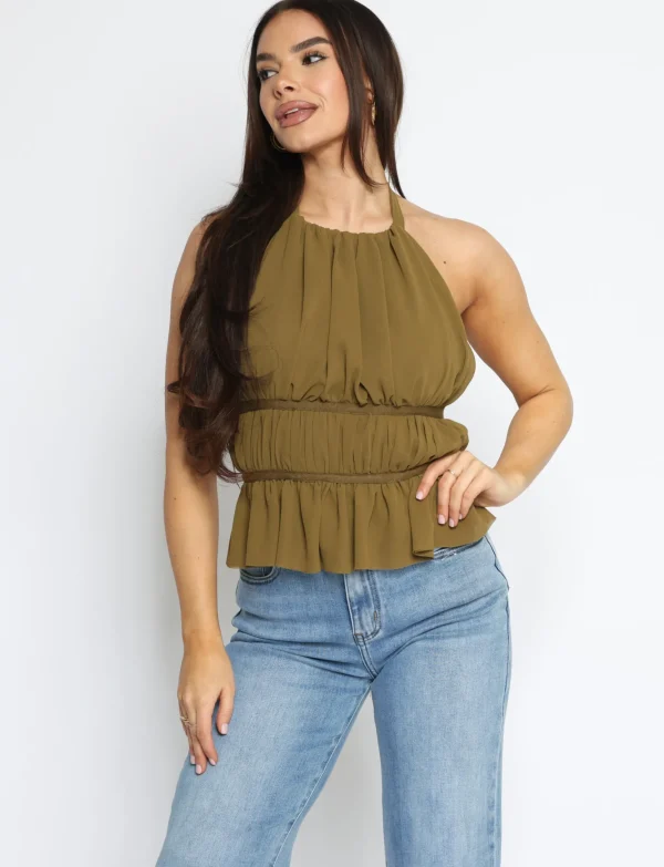 Haltertop Lucy Groen