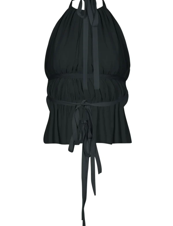 Haltertop Lucy Zwart