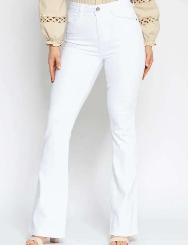 Hello Miss | Flared jeans Mitty-6 Wit