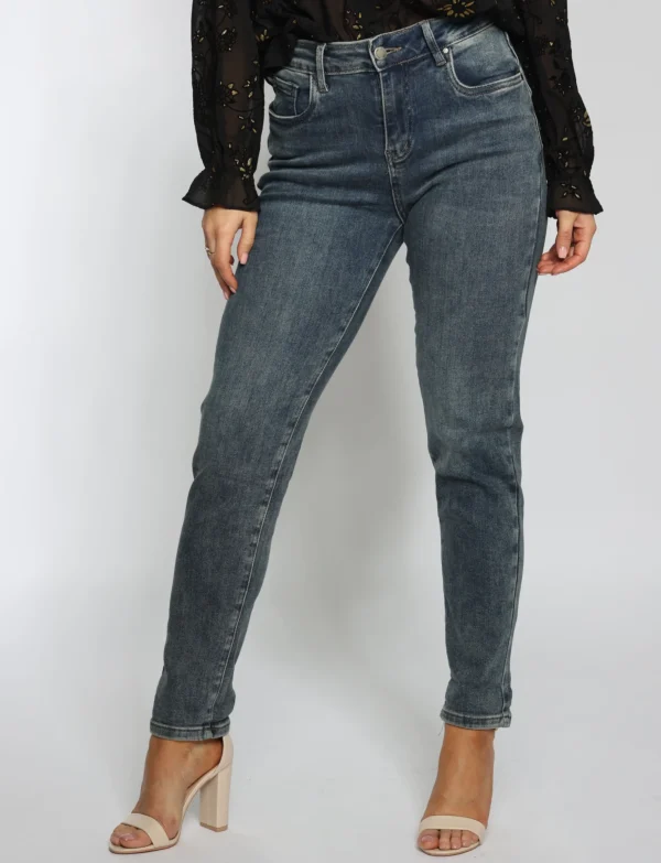 Hello Miss | Mom jeans HM5294-3 Donkerblauw