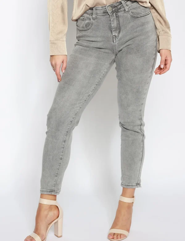 Hello Miss | Mom jeans HM301-3 Grijs