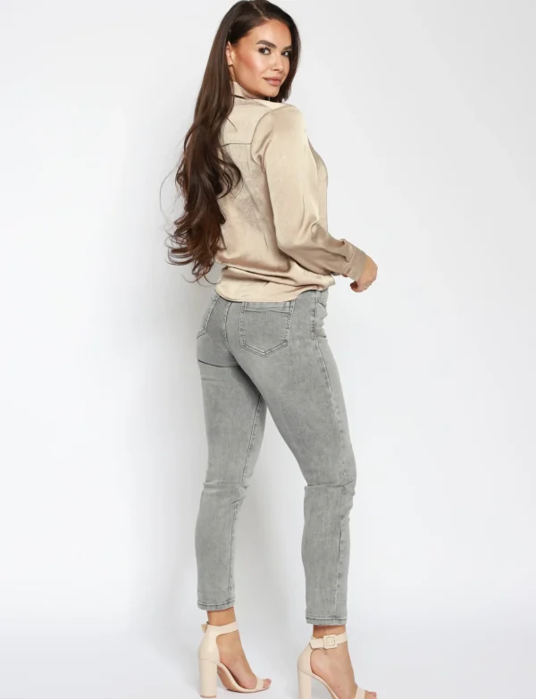 Hello Miss | Mom jeans HM301-3 Grijs