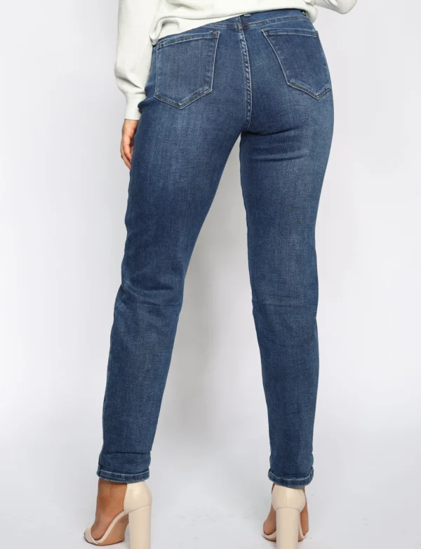 Hello Miss | Mom jeans HM5294-2 Donkerblauw