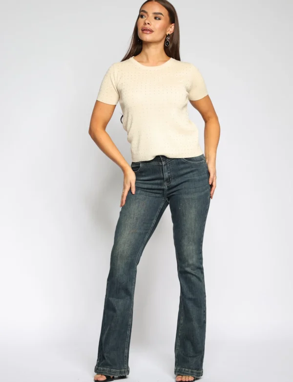 Hello Miss | Straight jeans HM5314-1 Blauw