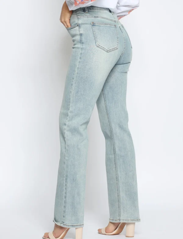 Hello Miss | Straight jeans H6702-2 Blauw