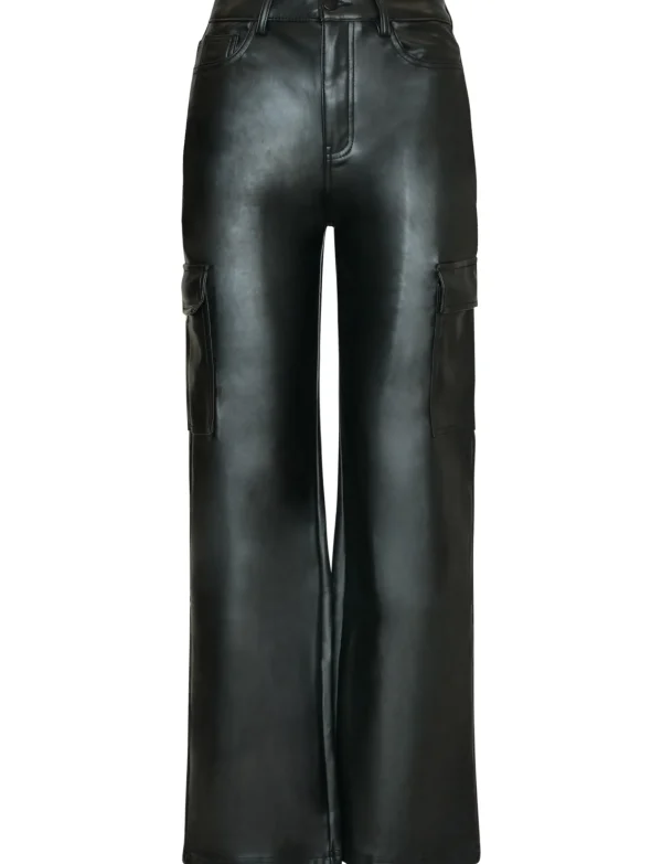 Hello Miss | Wide leg, cargo jeans HM006-1 Zwart
