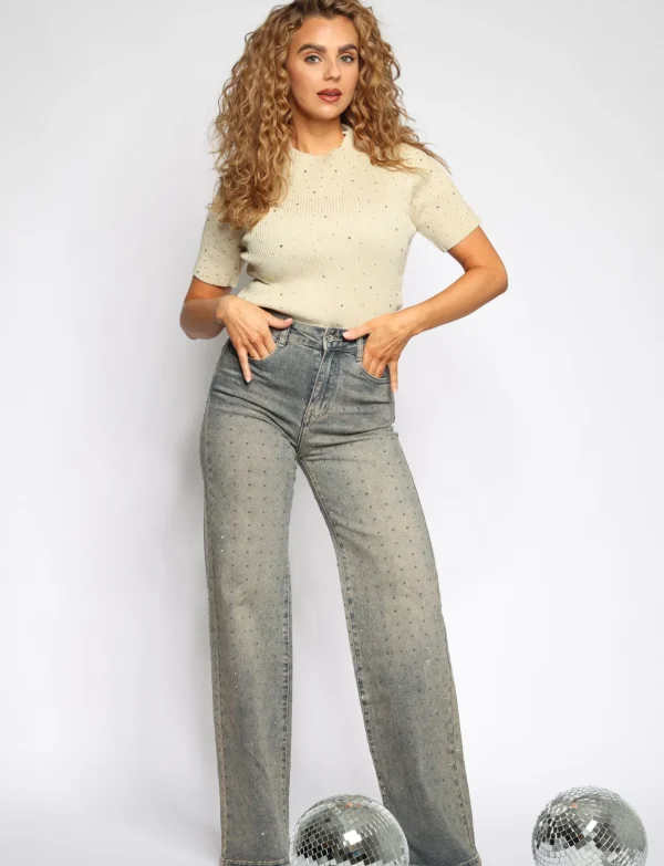 Hello Miss | Wide leg jeans HM6721-2 Blauw