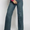 Hello Miss | Wide leg jeans HM5298-4 Blauw