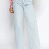 Hello Miss | Wide leg jeans H876-14 Lichtblauw
