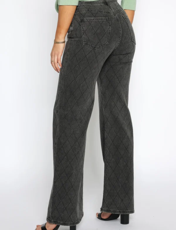 Hello Miss | Wide leg jeans HM6718-1 Zwart
