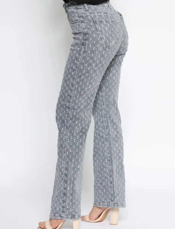 Hello Miss | Wide leg jeans H655-3 Grijs