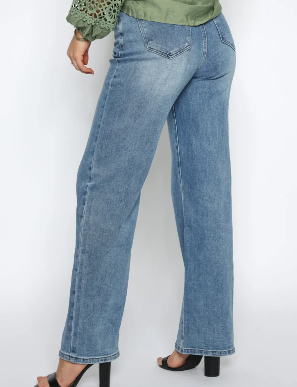 Hello Miss | Wide leg jeans HM5291 Blauw