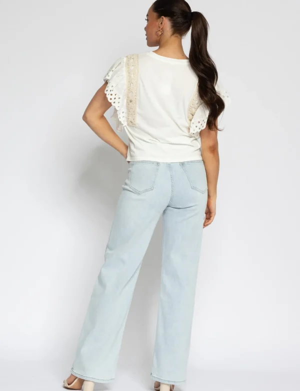 Hello Miss | Wide leg jeans, Super stretch Hilly-6 Blauw